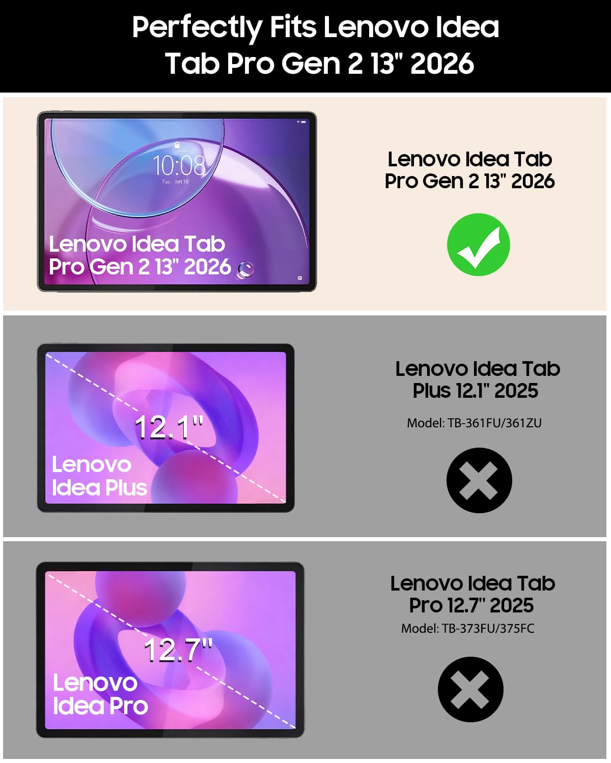 TiMOVO Etui do Lenovo Idea Tab Pro Gen 2 13'' z uchwytem na rysik