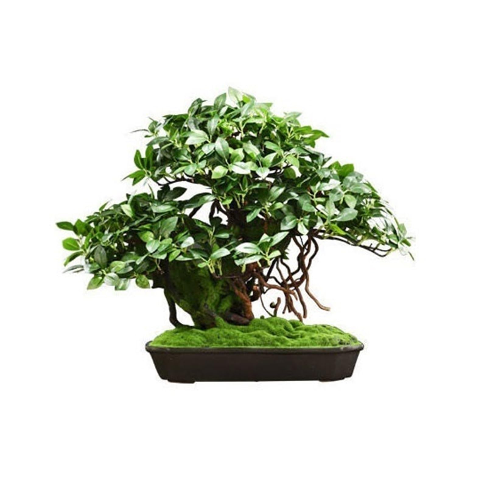GLJTUO Artificial Trees Tall Artificial Ficus Plants Green Bonsai Tree Fake, Faux Plant Simulated Pine