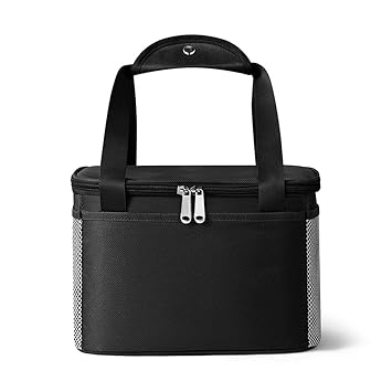 Aoccy Thermal Insulated Lunch Bag Portable Thermal Insulation Bag Reusable Nylon Lunch Box Organizer Leakproof Meal Prep Lunch Tote Bag Cooler Bag with Zipper for Women Men Work School Picnic Hiking