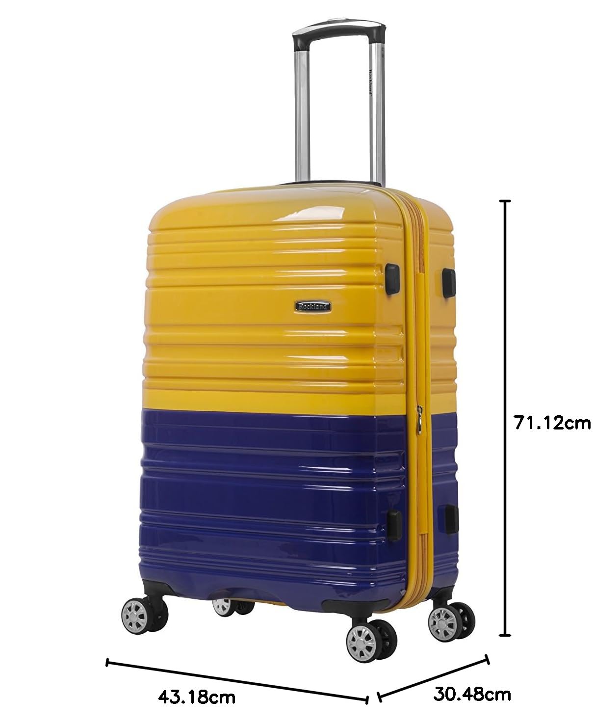 Rockland Set di 2 rotelle espandibili in policarbonato, 50,8 cm, 71,1 cm, 2tonenavy, 2 Piece (20"/28"), Melbourne Hardside - Trolley espandibile con ruote girevoli