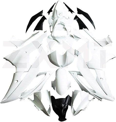 Miniatura 5 de ZXMT Kit de carenado de motocicleta sin pintar Carenados de inyección ABS para Yamaha YZF R6 2008-2016 2009 2010 2011 2012 2013 2014 2015 (24 piezas)