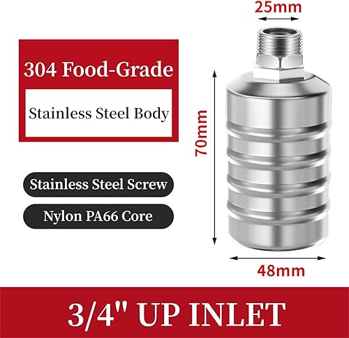 Miniatura 2 de Válvula flotante de control de nivel de agua completamente automático, mini válvula de flotación de bola de cierre automático, válvula de flotador