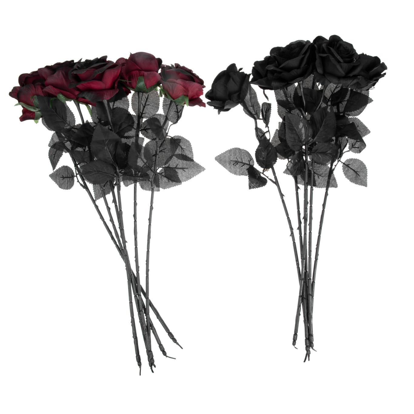 Roses noires à tige noire SEWACC : ne se fanent pas, idéales pour bouquet mariée