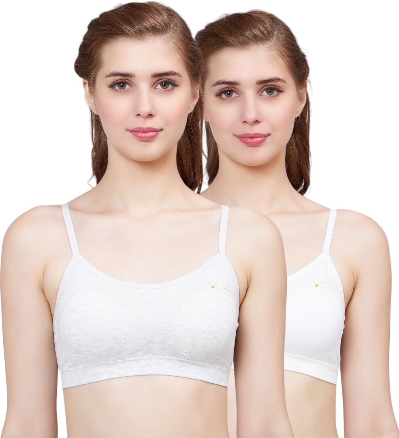 GLAMROOTGirls Seamless Lightly Padded Beginners Bra For Teenager 10-14 Years Pack Of 2