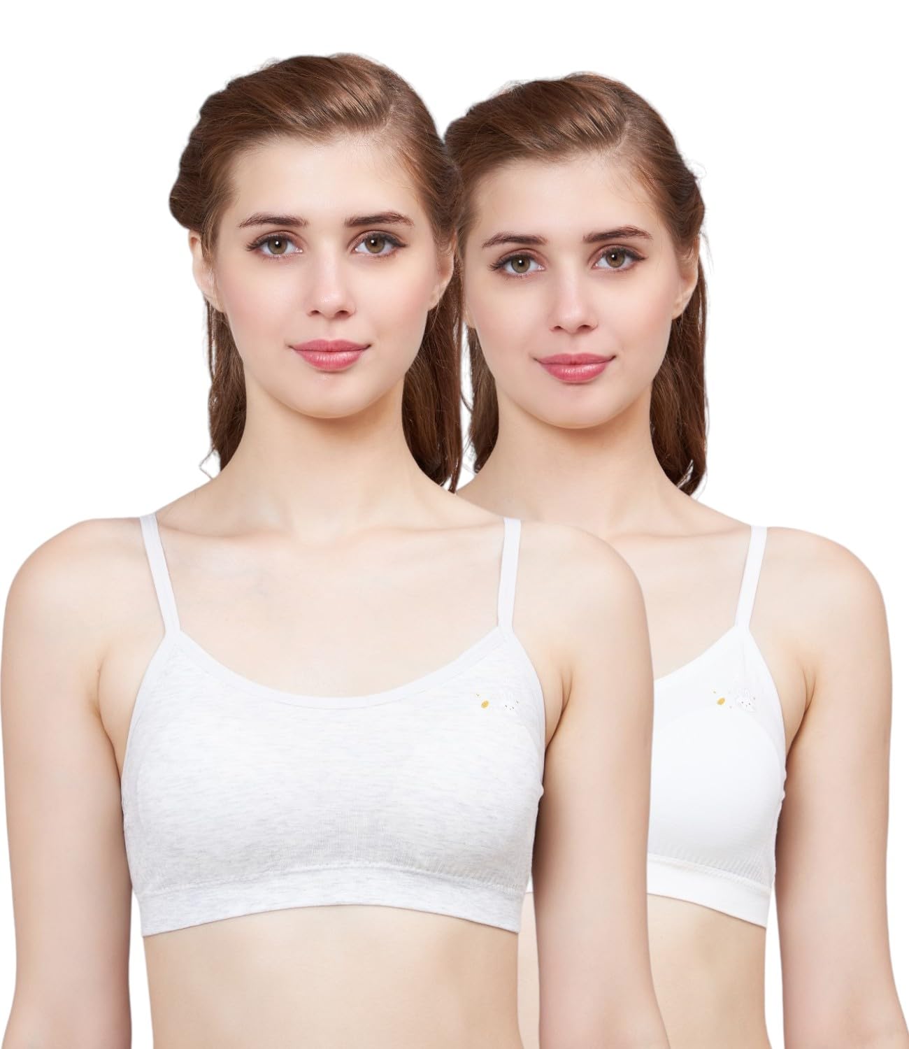 GLAMROOTGirls Seamless Lightly Padded Beginners Bra For Teenager 10-14 Years Pack Of 2