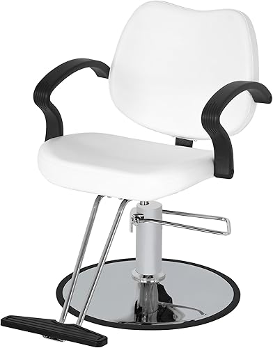 Miniatura 8 de PayLessHere Silla de peluquero para peluquería, silla de peluquería con bomba hidráulica resistente, silla hidráulica ajustable para estilistas,