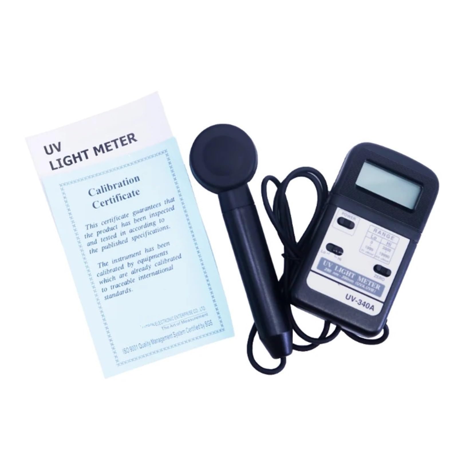 Światłomierz, Miernik światła UV-340A 290-390nm UVA UVB, dwuzakresowy tester promieniowania UV