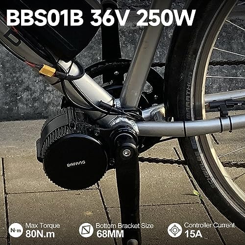 Bafang Ebike Conversion Kit 750W 1000W 250W 350W 500W 48V 36V 52V Mid Drive Motor Kit BBS02B BBS01B BBS-HD, Electric Bike Conversion Kit with 500C LCD Display, Gear Shift Sensor