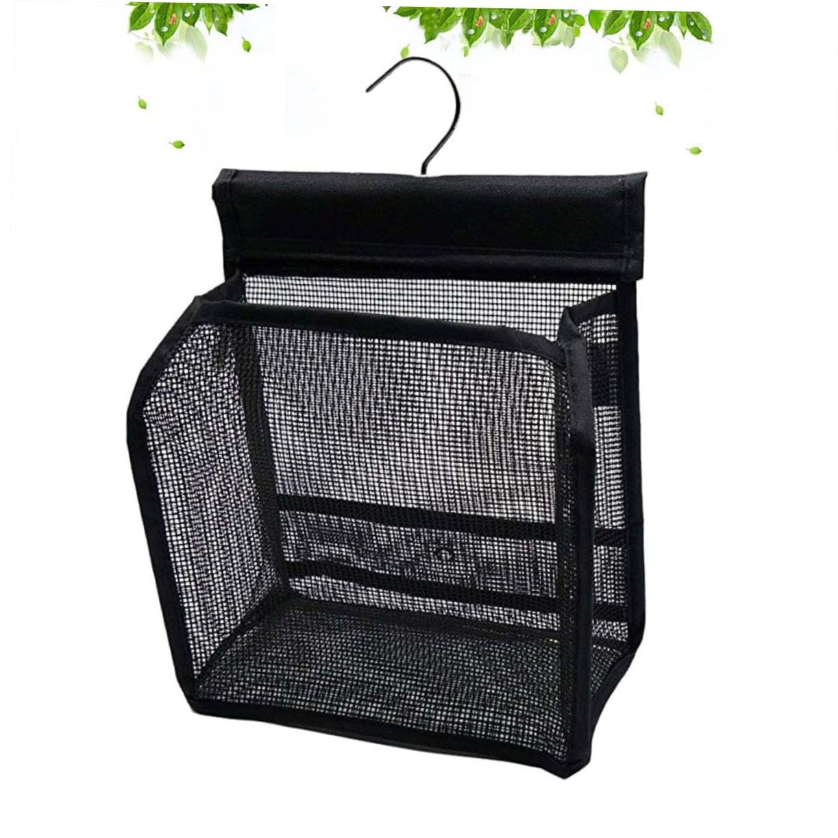 VICASKY Cestino Portaoggetti Doccia da Appendere 3 Pezzi in Pvc Nero | Interno Profondo, per Accessori Doccia e Bagno, Formato Pratico per Viaggio