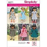 Simplicity Creative Patterns US8071OS Vintage Inspired 18 Inch Doll Clothes Size: Os (One Size).