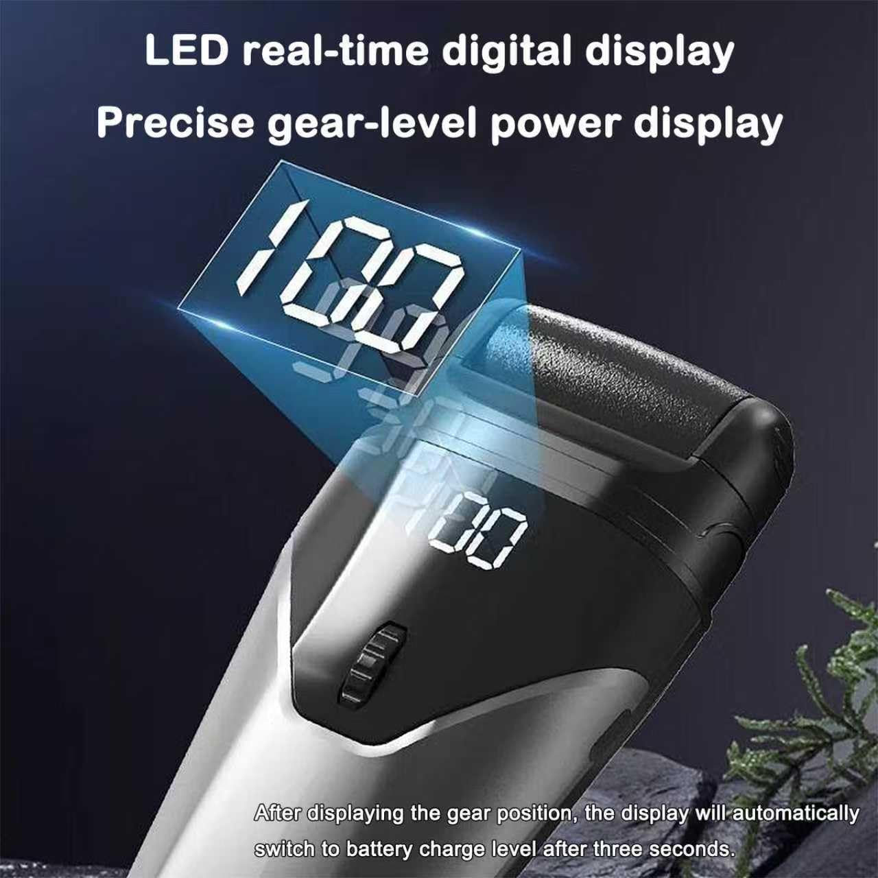 Electric Callus Remover, 100-Speed Adjustable, with LED Display, Includes 3 Roller Heads and Auxiliary Light, Type-C Charging, Ideal for Removing Hardened Skin and Dead Skin on Feet. (02 Gray)