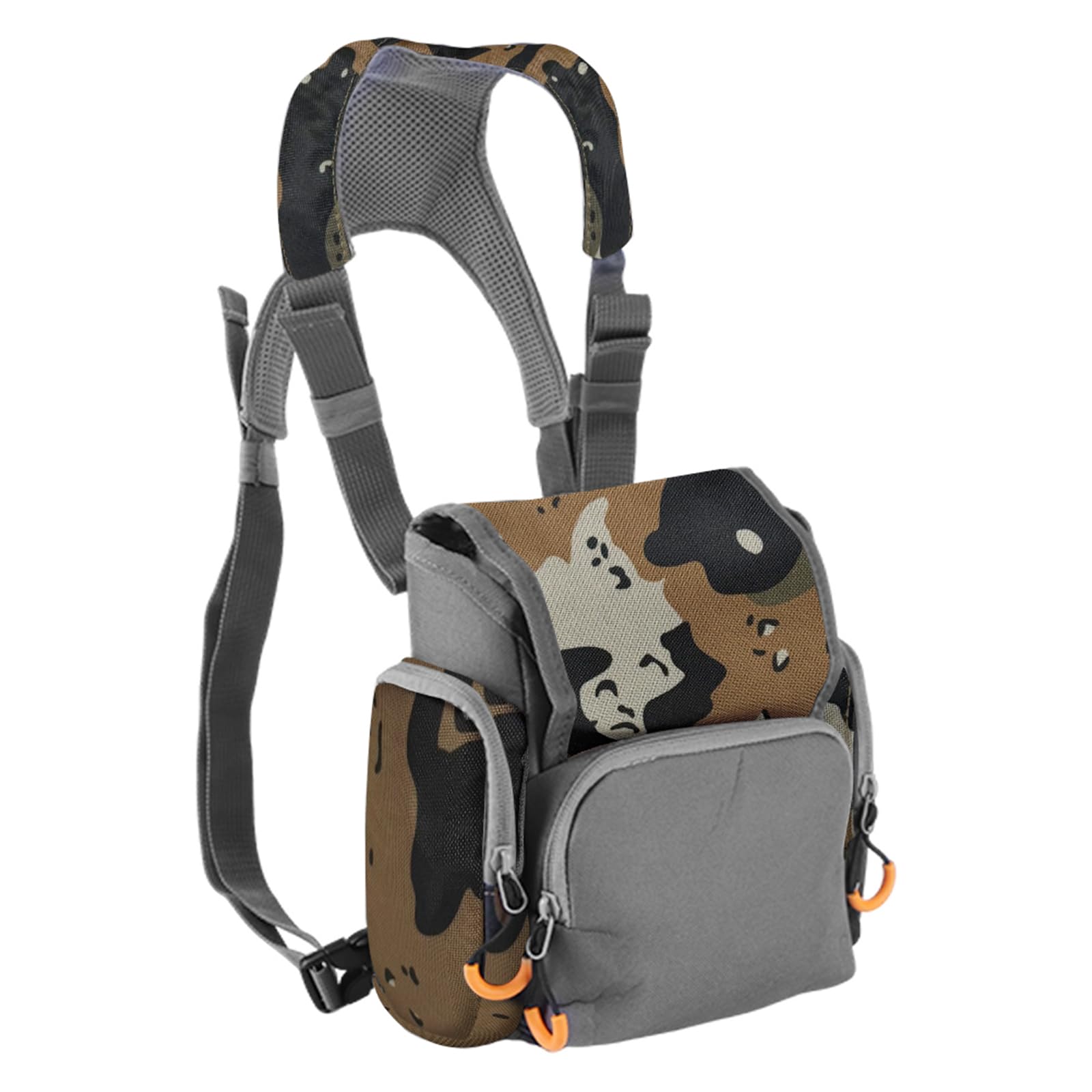 Waterproof Binocular Harness Chest Pack, Adjustable Hunting Bino Case for Men & Women, Multi-Pocket Rangefinder Pouch for Hiking, Bird Watching & Outdoor Adventures (Multicolor)
