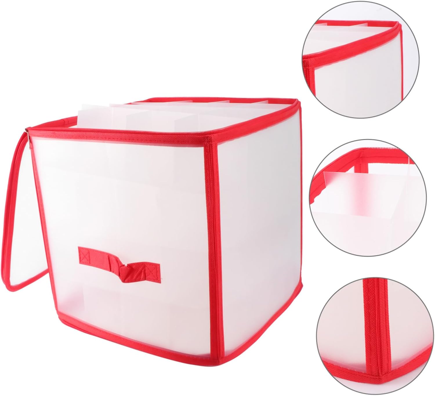2pcs Christmas Storage Box Foldable Multilayer Organizer for Design for Easy Viewing for Christmas Tree and Decoration Storage