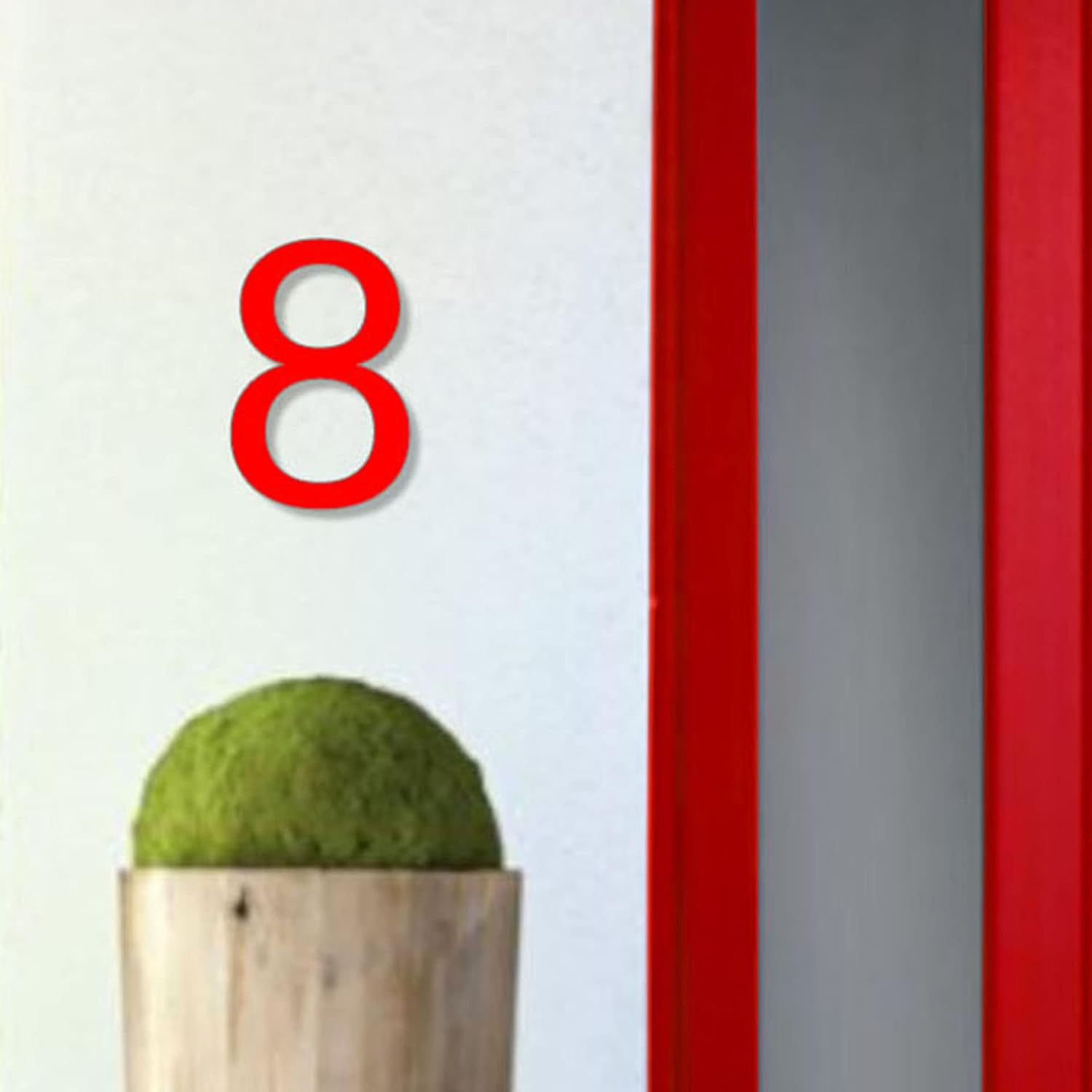 House Numbers Letters FUTURA Geometric Art Deco Door Numbers Cut to Size (10, 15, 20, 25cm / 3.9, 5.9, 7.8, 9.8in or custom) incl. Fixings