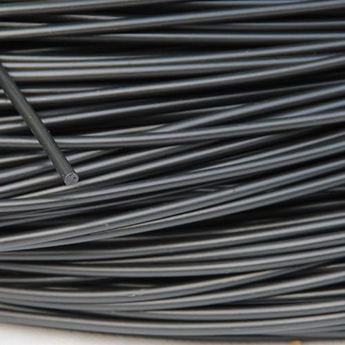 Queenbox Tejido de ratán sintético redondo sólido de 17.64 oz (196.9 ft), material de reparación, ratán sintético de plástico para reparación de