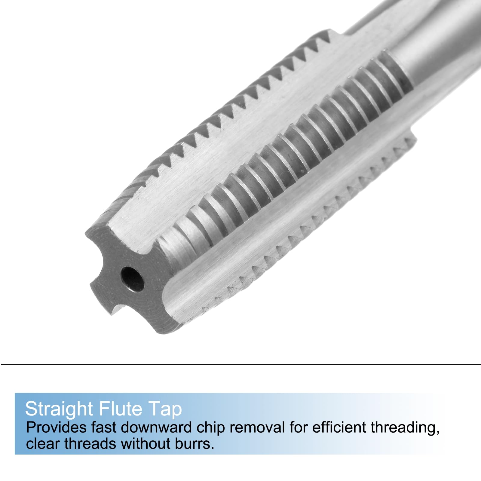 2 Tarauds Machine Extra-longs M6x1 H2 - Longueur Totale 120mm - Acier Rapide 6542 - Pour CNC, Fraiseuse