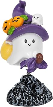 Ghost Decor | Funny Ghost Statue - Home Sculpture With Spring, Decorative Collectibles Accessories For Living Room Entryway Bookshelf Themed Party Bedroom Holiday Porch