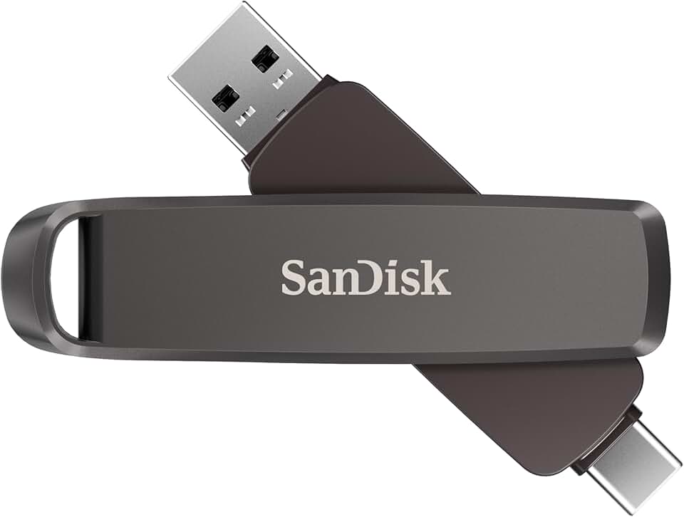 SanDisk 2TB Extreme PRO Dual Drive USB - até 1.000 MB/s, USB Tipo-C e Tipo A, Flash Drive de Alto Desempenho - SDDDE1-2T00-G46