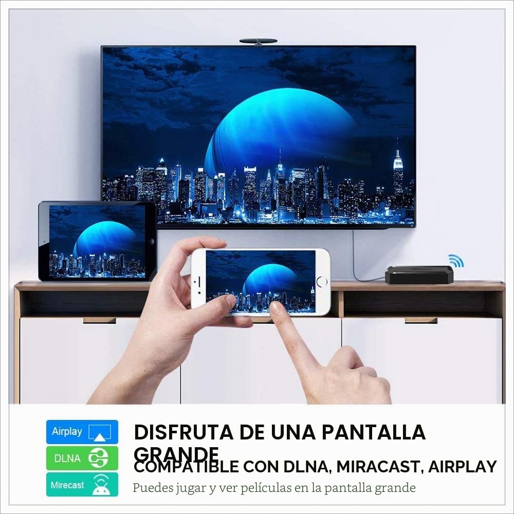 Caja de TV Android 10.0, X96 Mini 2021 versión actualizada X96Q 2GB RAM 16GB ROM Smart TV Box Allwinner H313 Quad Core compatible con 4K 3D Set Top Box X96 Mini Wifi Home Media Player