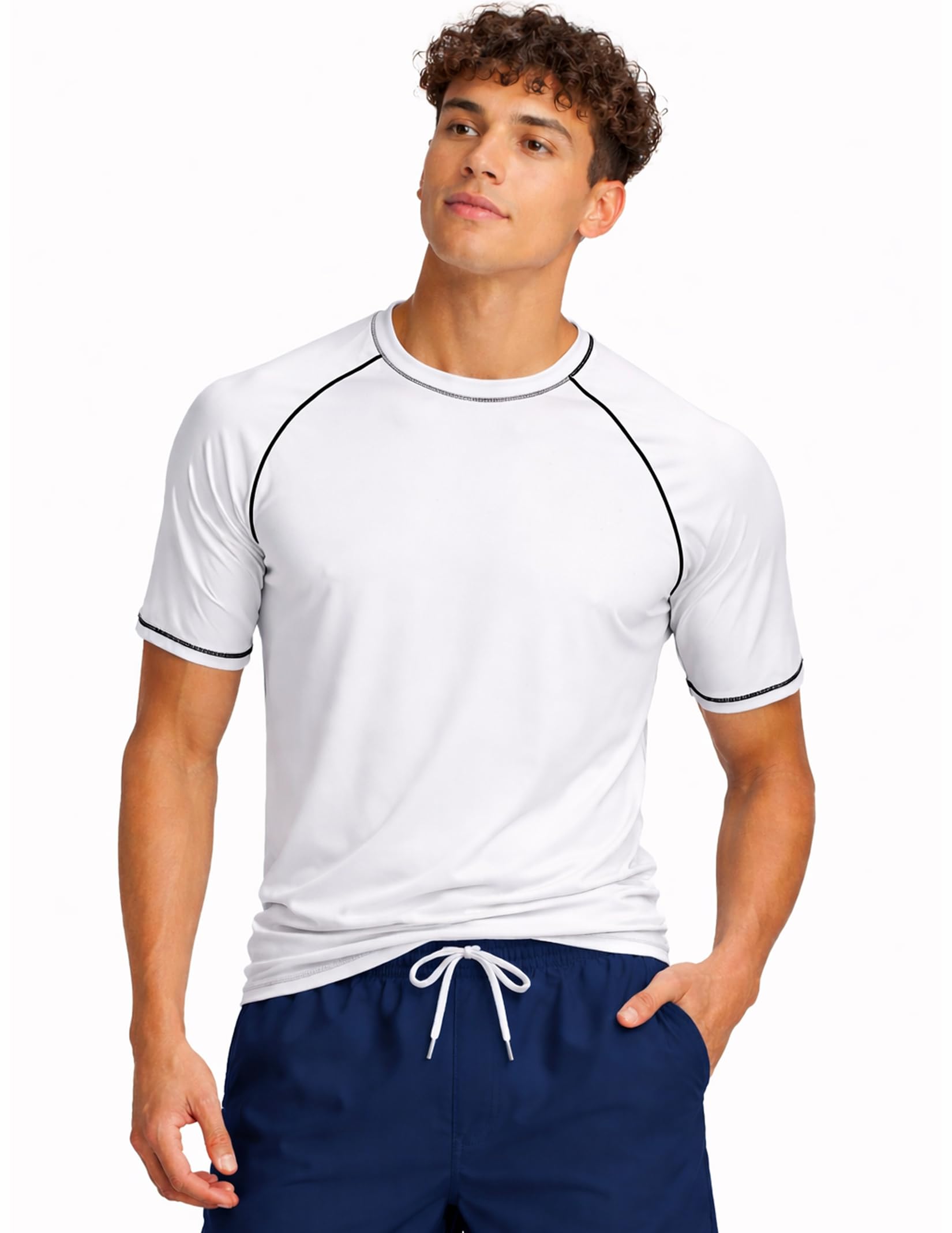 Liberty Imports Herren Kurzärmliges Uv-badeshirt Rash-Guard-Shirt