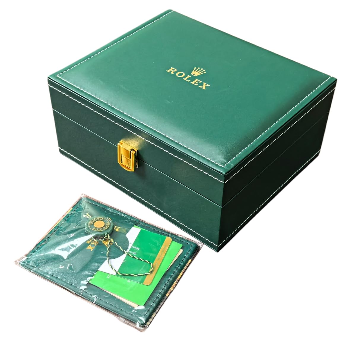 Portarrelojes de Madera Caja de Reloj Compacta con Cojín Interior con Interior Acolchado Bolsa de Transporte Incluida para Rolex Cosmograph Daytona