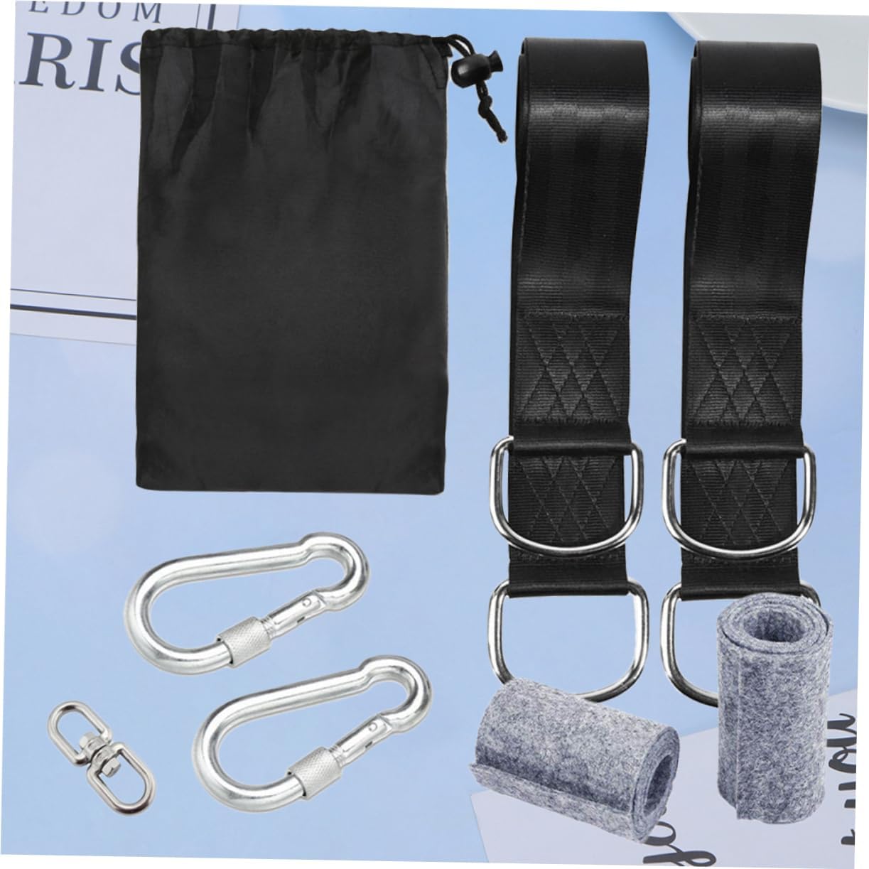 Abaodam 8pcs Heavy Duty Tree Swing Straps Kit Suspension System for Outdoor Swings and Hammocks Supports Easy Install and