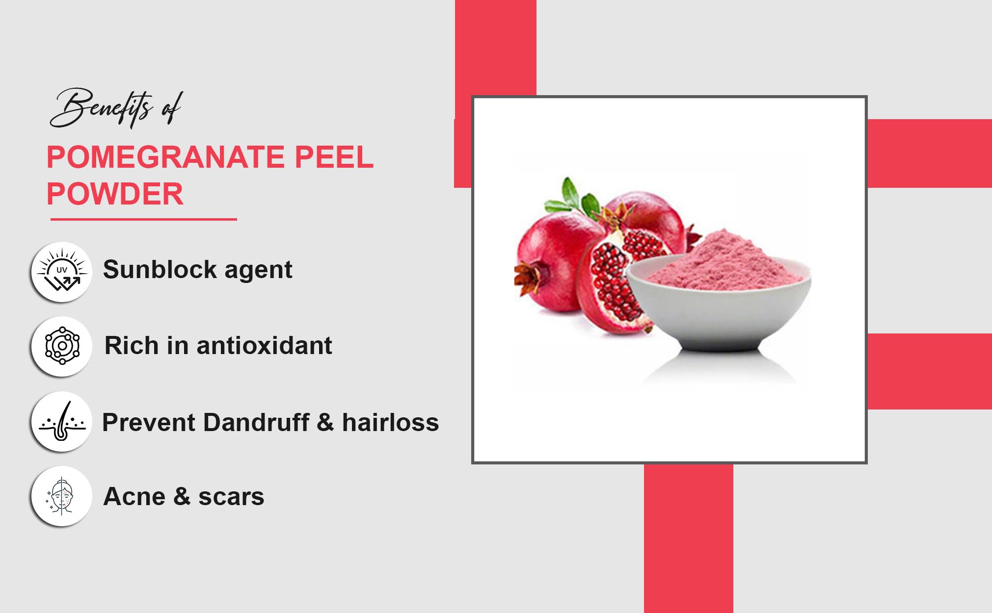 Oritri Organic Pomegranate Peel Powder 150g | Rich in Antioxidants | Anar Powder for Skin Brightening, Acne & Hair Fall Care | Supports Immunity & Diabetes Management - Image 7 thumbnail