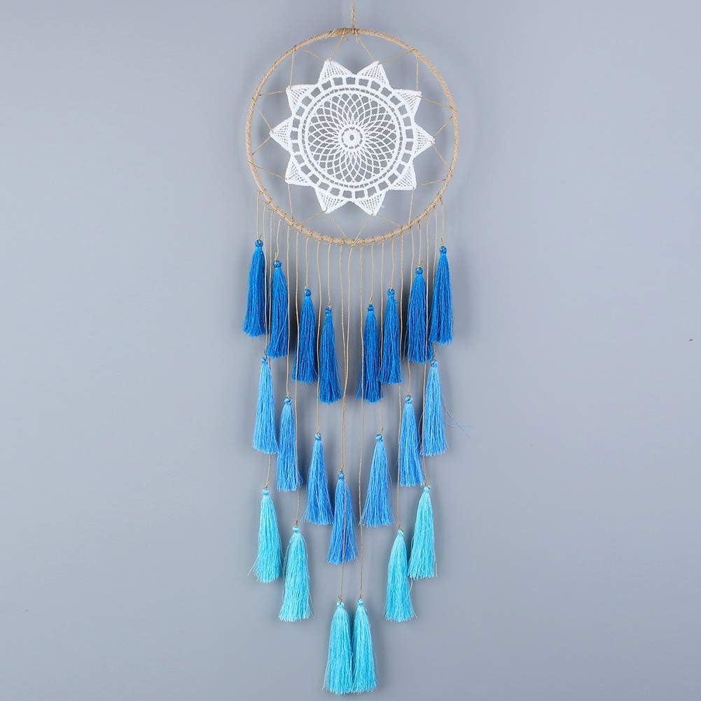 Buvelife Dream Catchers Wall Decor, Tassel Dream Catcher Handmade Wall Decoration (Blue)