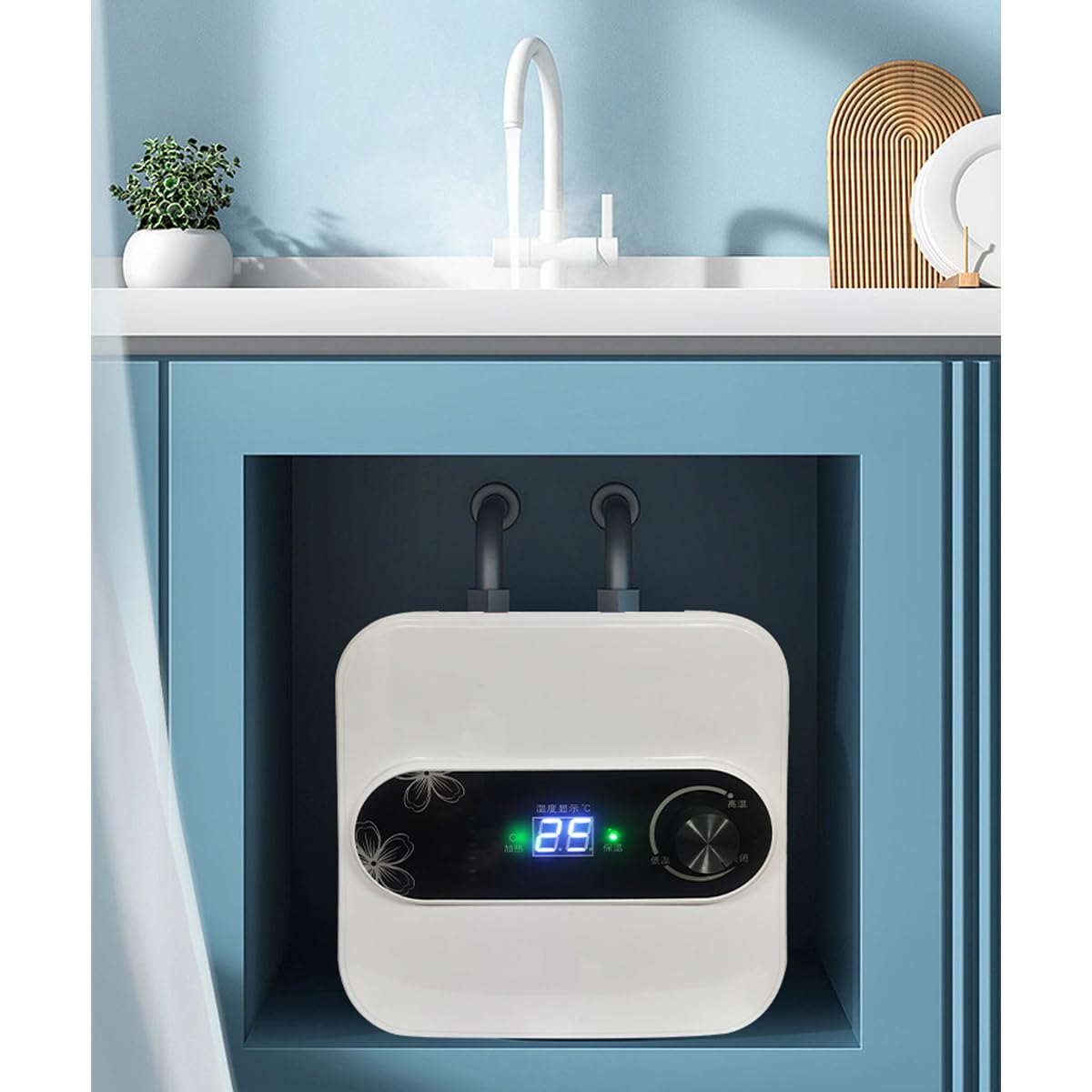電気温水器 110V給湯器 小型電気温水器 10L 大容量 温水器 Amazon | 小型電気温水器 家庭用電気給湯器 8L 1500Wポータブル瞬間