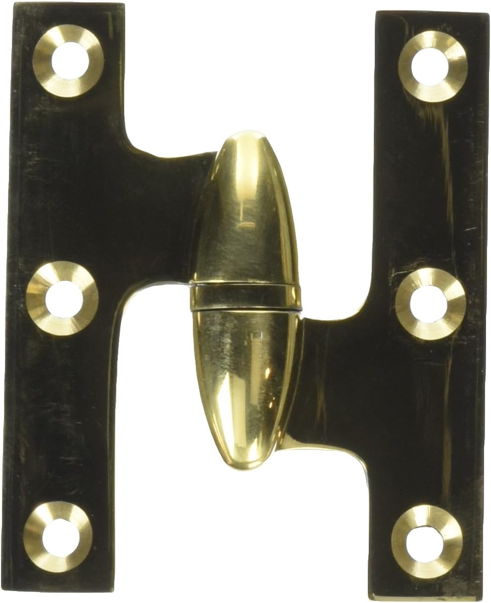 Deltana OK2520U3UNL-R Solid Brass 2 1/2-Inch x 2-Inch Olive Knuckle Hinge