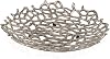 Modern Day Accents 3504 Coralino LG Coral Plate, Large Silver Decorative, Coral Plate, Bowl, Tray holds Decorative Spheres, Balls, Fruit Holder, Home and Kitchen Office, Room Decor, 15.5 D x 2.5 H