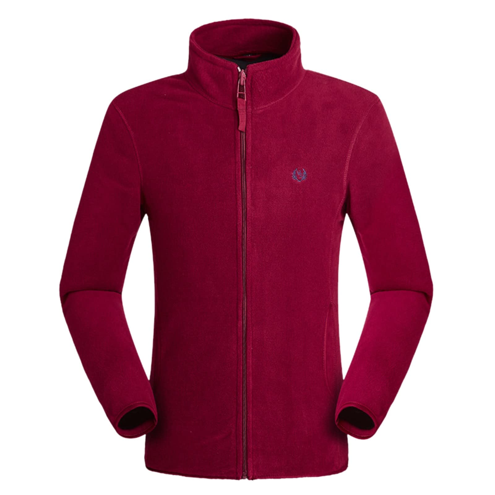 Polaire Homme Veste Sweatshirt Chaude Manches Longues Hiver Zippé Blouson Fleece Gilet avec Poches De Randonnée Jacket