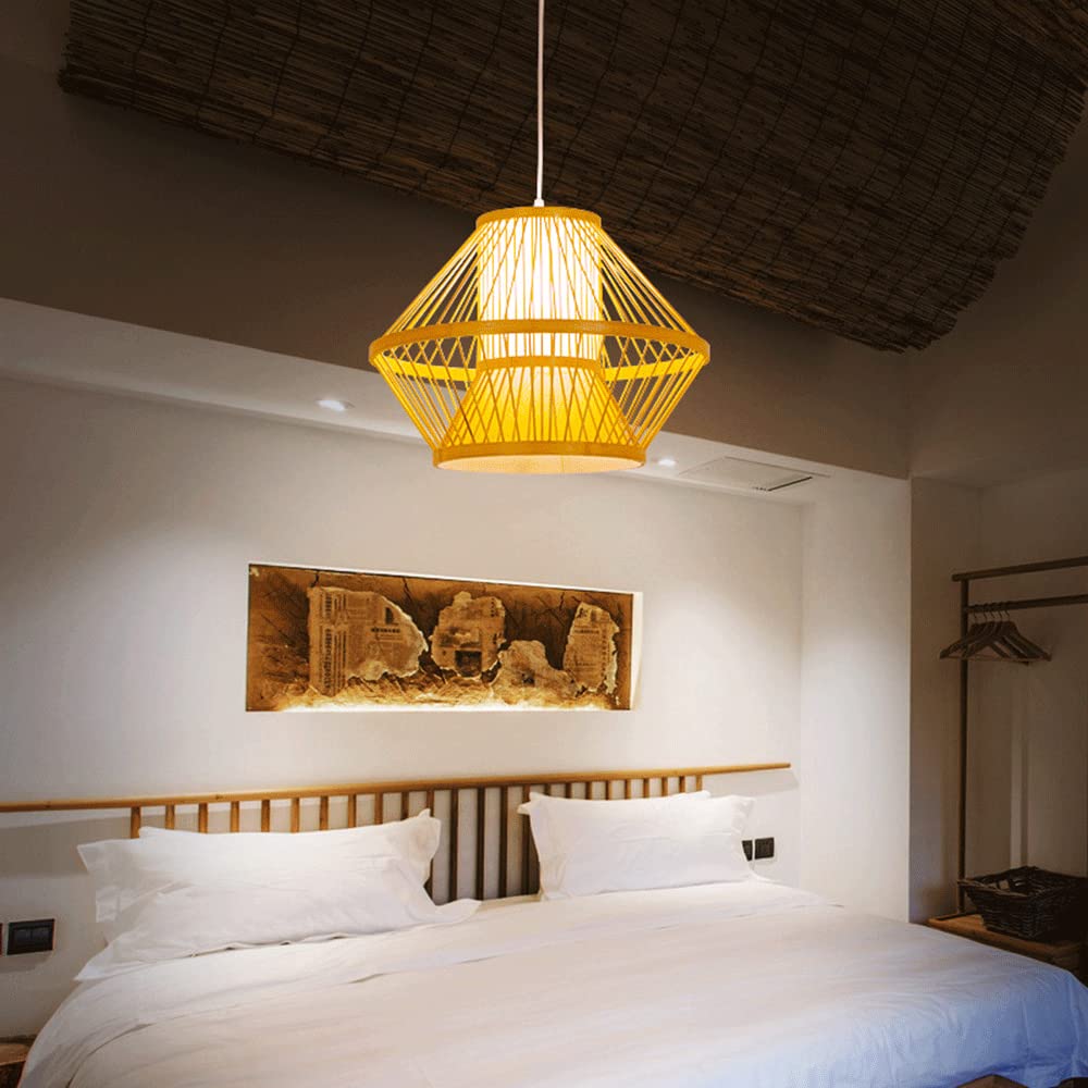 Nowa Wisząca Lampa W Stylu Chińskim Do Dekoracji Domu Klasyczna Lampa Wisząca Z Bambusa Spersonalizowana Lampa Sufitowa Z Wikliny Kopuły W Kolorze Podstawowym Do Restauracji