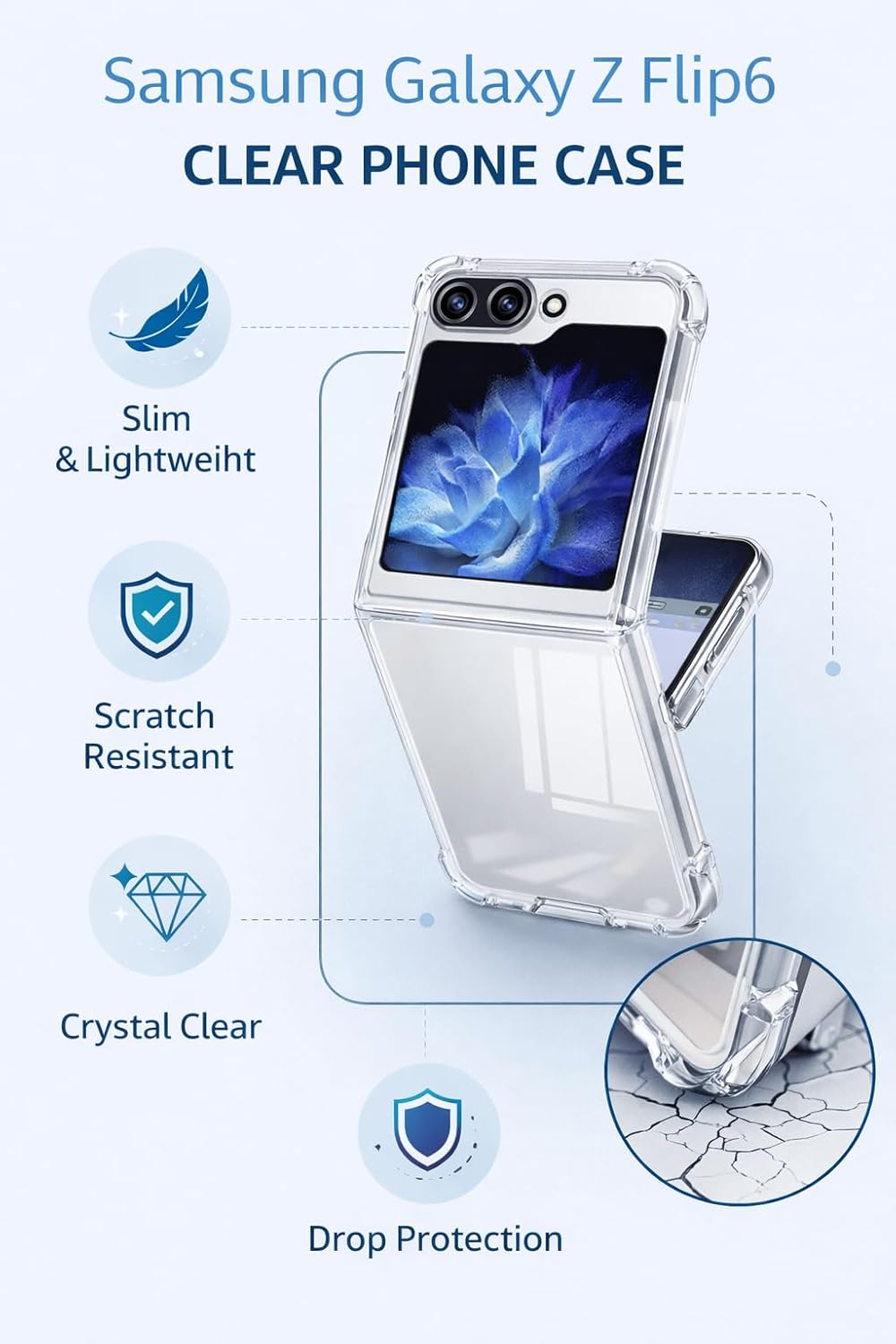 Affinity Bands Kentucky Wildcats HD Phone Case Compatible with Samsung Galaxy Z Flip6 (Champion Series)