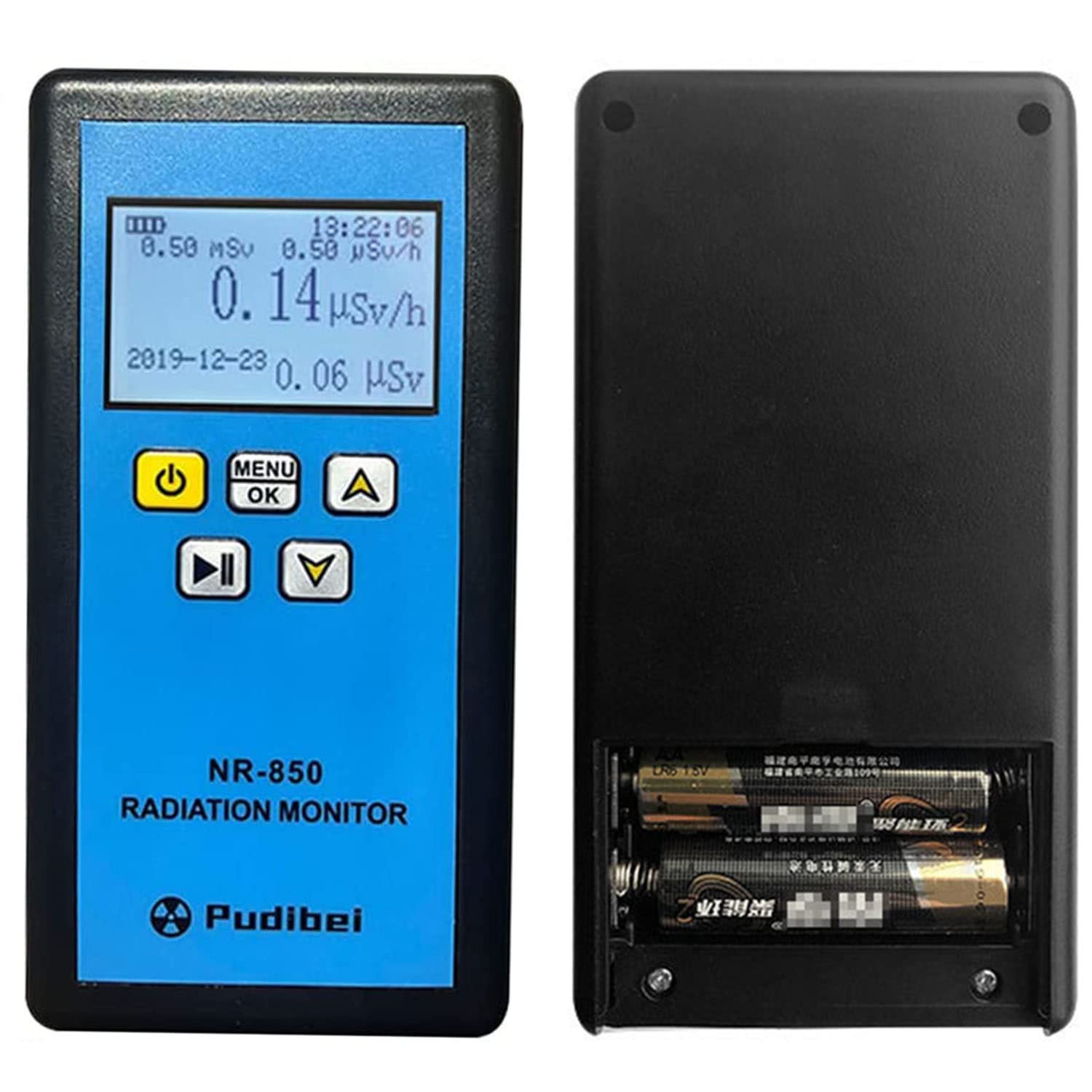 Handheld Nuclear Radiation Meter, Professional Geiger Counter Dosimeter Portable Radioactive Detector for X Y Beta Gamma Rays, Electromagnetic Field Tester