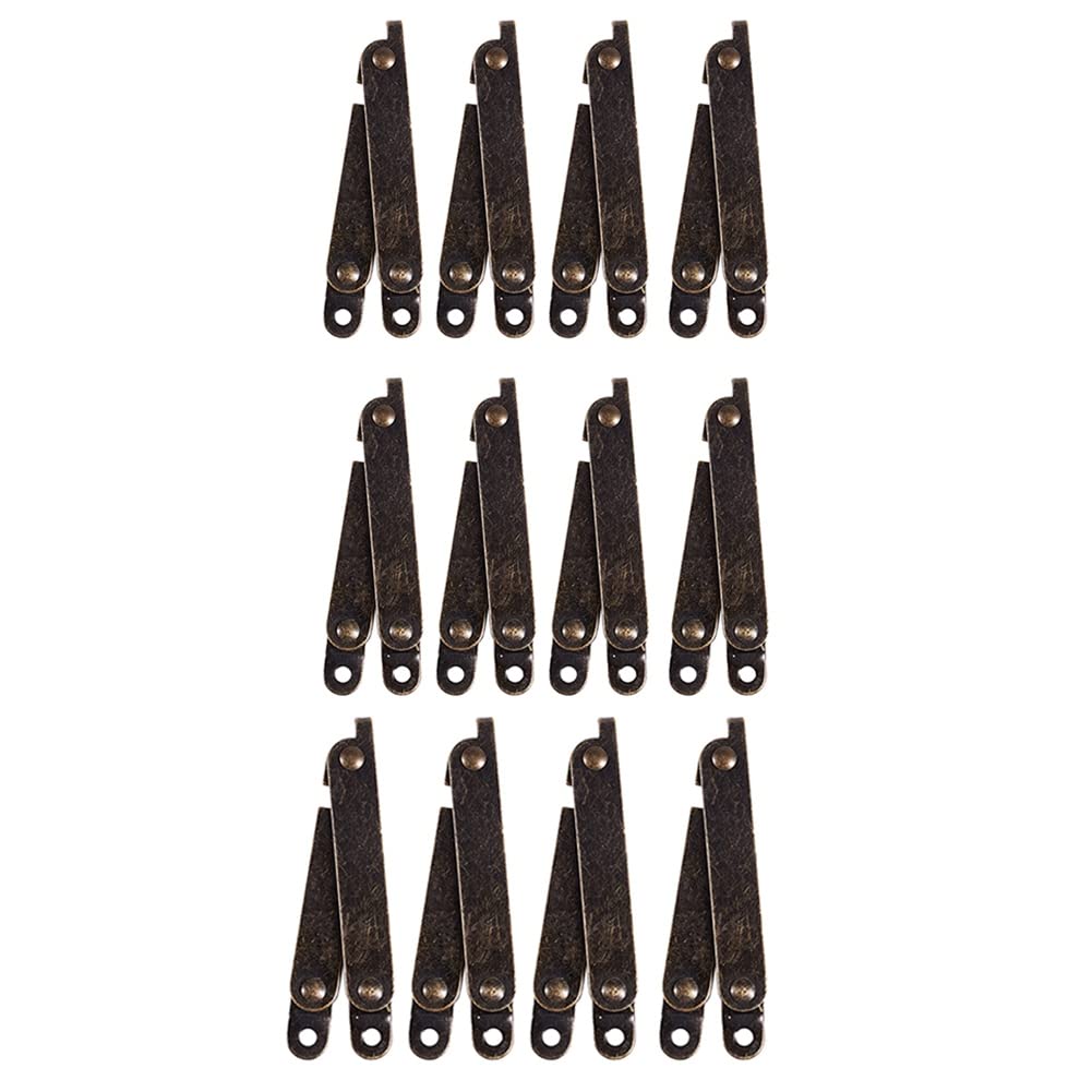 Jnchdghwa Bronze Tone Furniture Box Rotatable Folding Lid Support Hinge 12Pcs