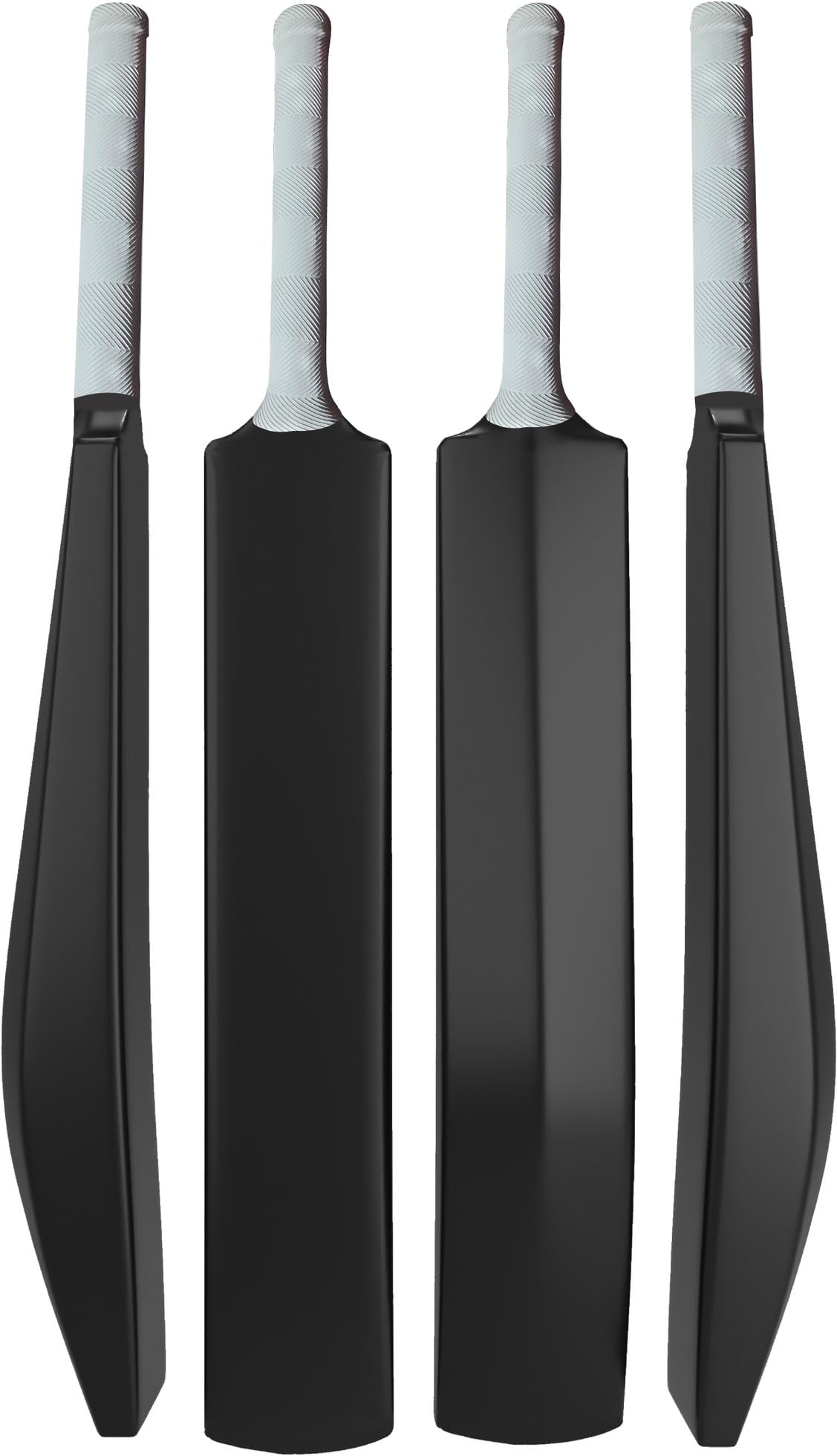 Cricket Bat, Black Matte Finish with Grip Handle | Full Size Blade, Matte Black Body, Textured Grip Handle, Flat Face Design, Practice & Training-image-48