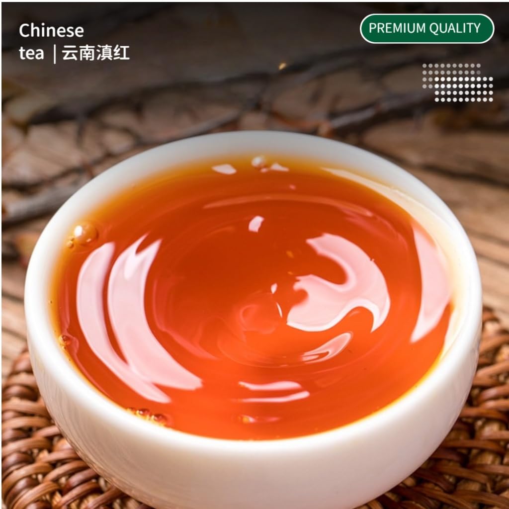 Czarna Herbata Yunnan Dianhong | Słodki Smak Miodowy Zapach | Chińska Herbata Luźna Liściasta | Idealny dla Miłośników Herbaty 500g / 17,64oz
