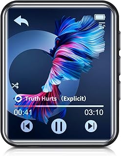 JOLIKE MP3プレーヤー Bluetooth 5.0 16GB内蔵 128GBまで拡張可能 フルタッチスクリーン スピーカー内臓 1.8インチ 合金製 超小型軽量 ポータブルオーディオプレーヤー 多機能音楽プレーヤー