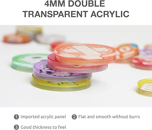 Miniatura 4 de Juego de 24 fichas de efectos acrílicos combatibles con TCG-05