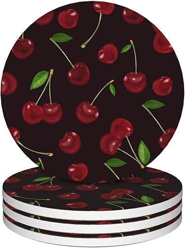 Miniatura 17 de Posavasos para bebidas, juego de 4 posavasos absorbentes, posavasos de cerámica retro de los años 70 con base de corcho, posavasos para protección