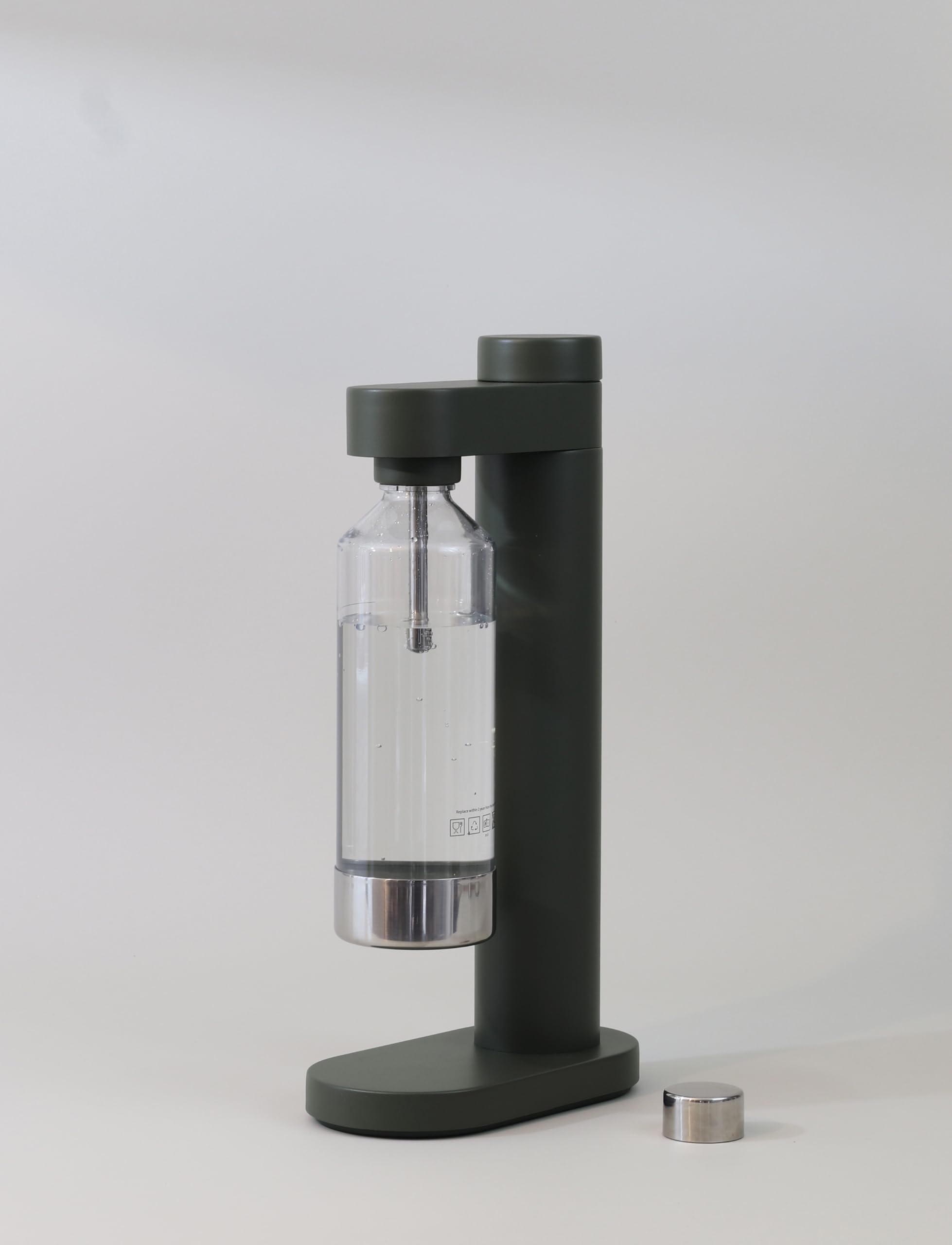 Stelton Brus - Aeratore d'acqua con bottiglia, carbonatore premium per acqua con CO2 – Foresta regolabile – Design scandinavo, Dark Forest