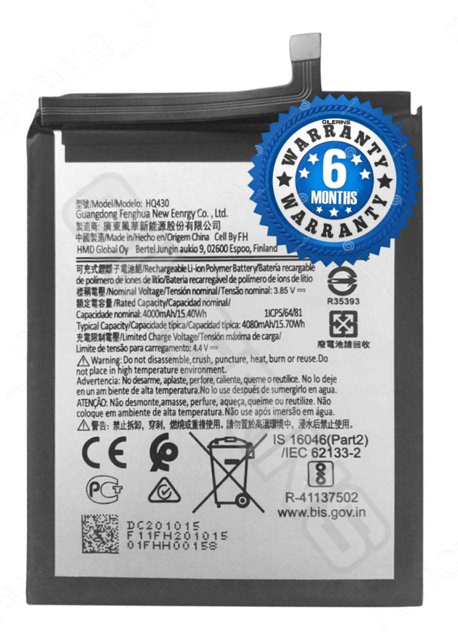 GILERINS® Original HQ430 Battery for Nokia 3.4 TA-1288, TA-1285, TA-1283 Battery with 6 Month Warranty****(AA195)