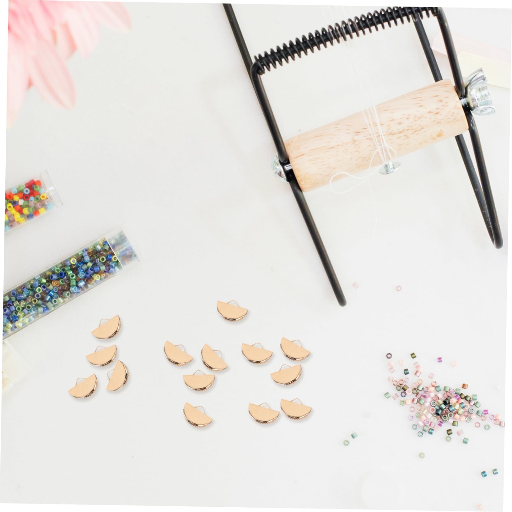 1000 Piezas de Cinta Metálicas para Bricolaje Sujetadores para Pulseras y Clips para Borlas Cierres Resistentes para Ropa Calzado y Bolsos Accesorios Elegantes para Manualidades