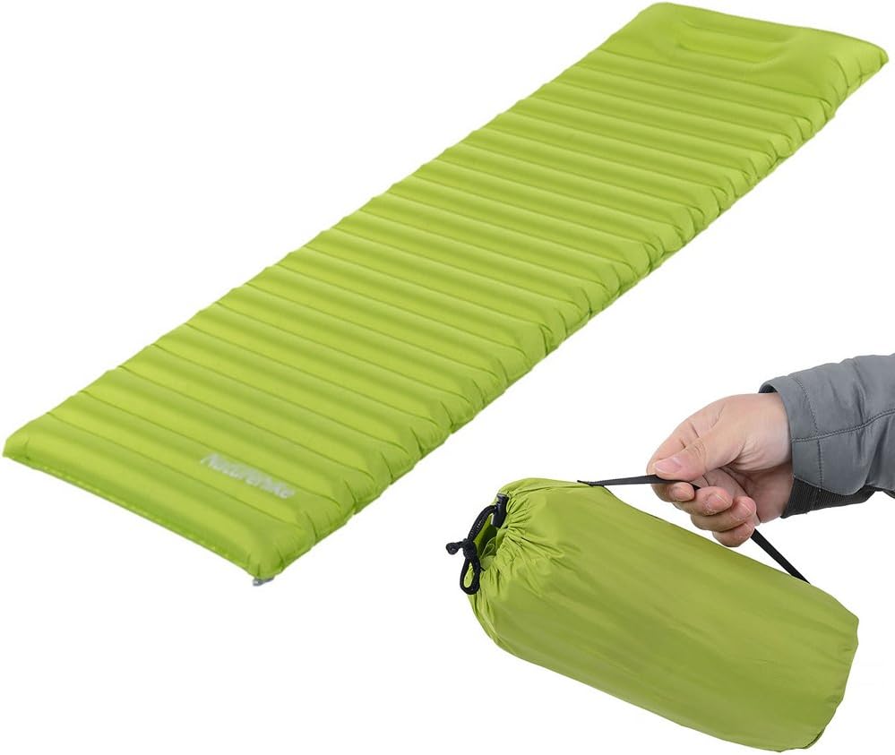 ASAITEKE Sleeping Pad TPU Thick Ultralight Lightweight Air Inflating Camping Mattress Camp Pad attached Pillow For Outdoor Camping Hiking Backpacking Tents