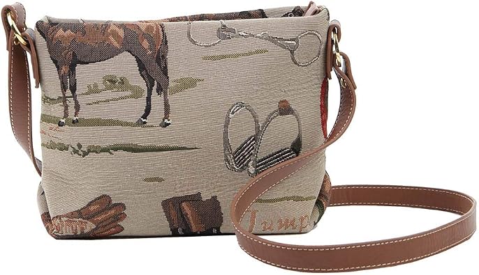 Signare Tapestry Crossbody Bag Shoulder Purse for Women In Horse Design XB02-HOR