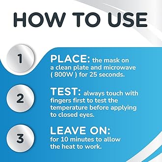 Optase Moist Heat Eye Mask - Reusable with HydroBead Technology for Soothing Relief from Blepharitis, MGD and Dry Eyes