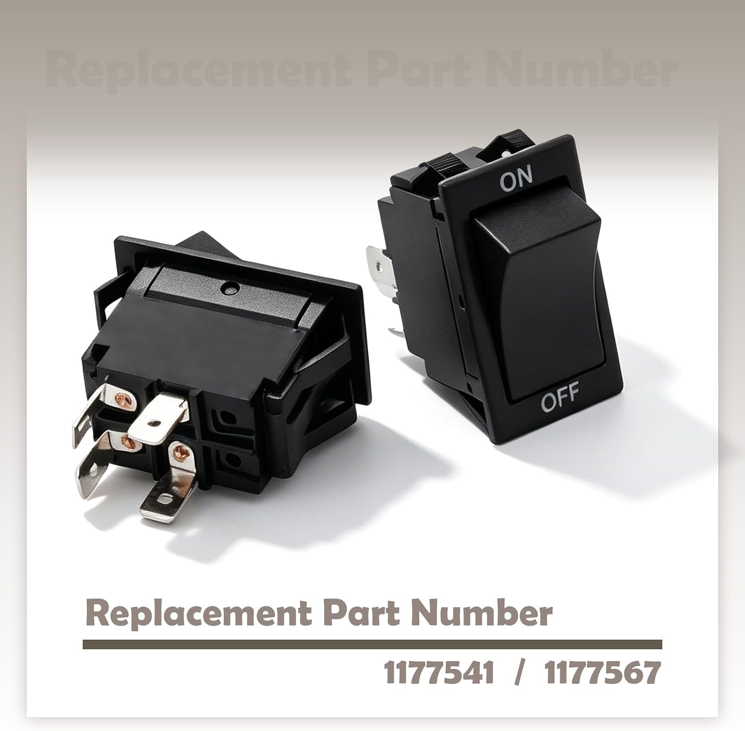 2Pcs 1177541 Range Rocker Switch Compatible with Southbend Commercial Range Oven EB/10CCH EB/20PC EH-10CCH EH-20RT ES/10RT ES/10SC ES/20SC 4-Pin 20A Stove On/Off Switch Replace 1177567