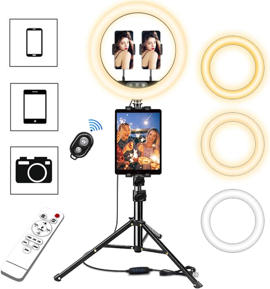 12 Inch Dimmable LED Ring Light with Stand, Tripod Kuwait Ubuy