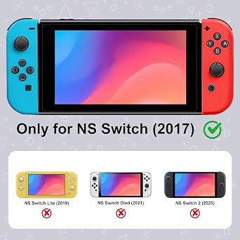 innoAura Switch Case for NS Switch (2017), Hard Shell Portable Case with 10 Game Card Holders, Shockproof Protection, Double Zippers & Mesh Pocket, Gray